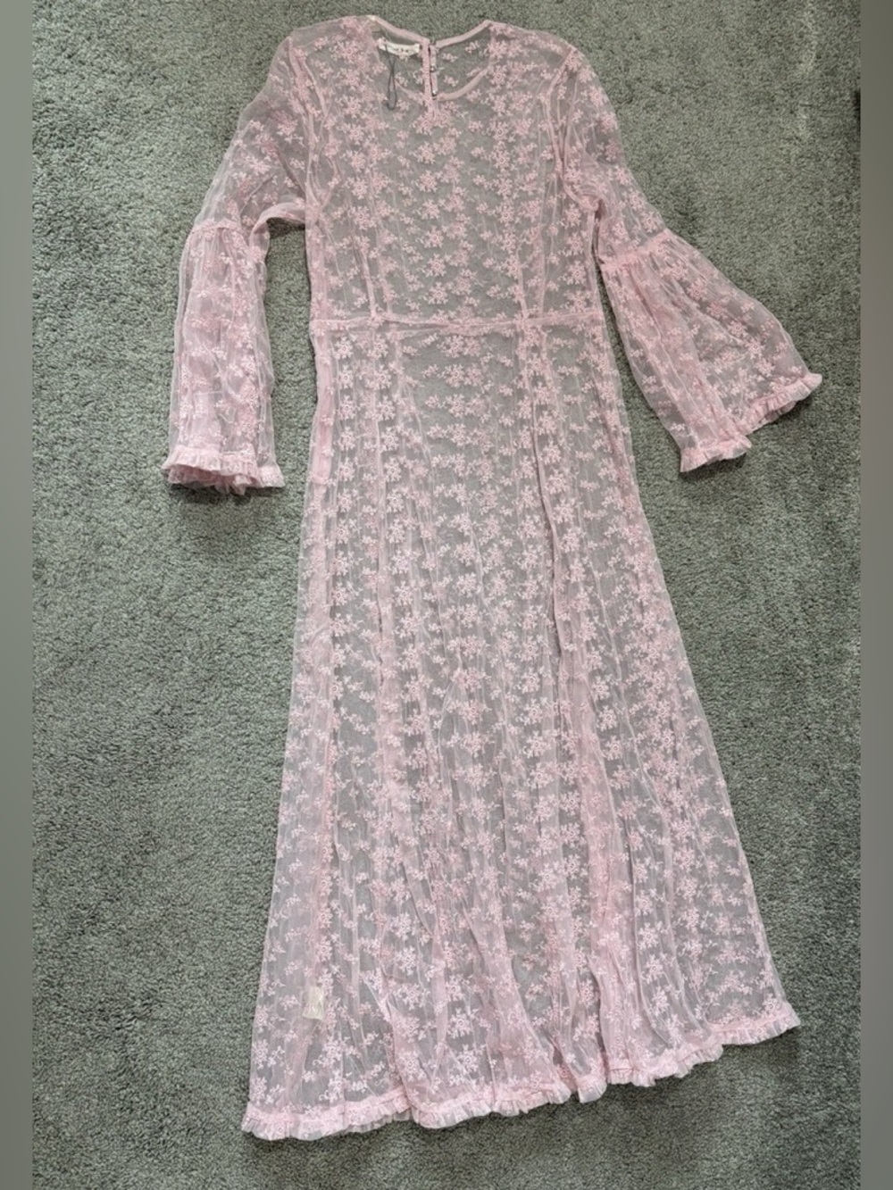 Doen Pink Lace Maxi Dress - Picture 7 of 8